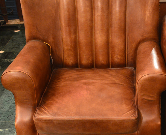 Accent Chair Leather High Back