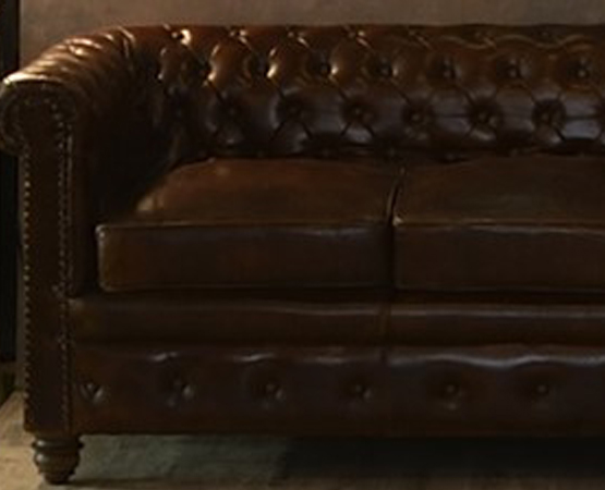 Chester Field 3 Seater Leather Sofa